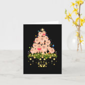 Carte Pomer de Noël Pomeranien (Fleur jaune)