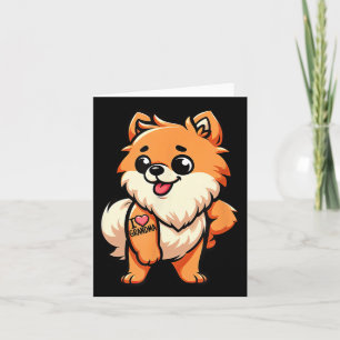 Carte Poméranien I Love Grandma Funny Chien Tattoo