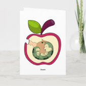 Carte Pomme à bec à chenille (Dos)