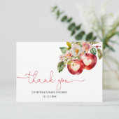 Carte Pomme De Notre Baby shower Oeil Merci (Debout devant)