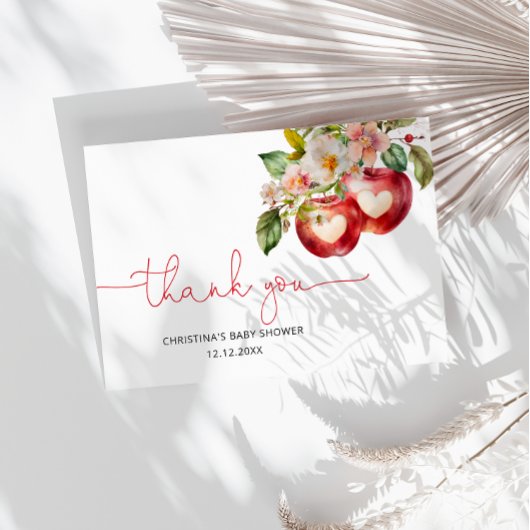 Carte Pomme De Notre Baby shower Oeil Merci