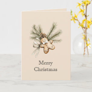 Carte Pomme de pin de Noël au pain d'épice à la crème