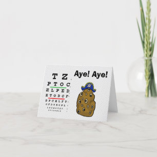 Carte Pomme de terre amusante prendre l'examen d'oeil ca