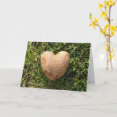 Carte Pomme de terre en forme de cœur (Fleur jaune)
