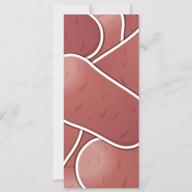 Carte Pomme de terre rose funky (Devant)