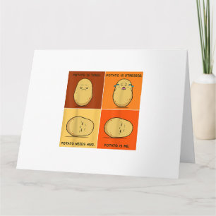 Carte Pomme de terre Spud Racine Légumes Tater Vegan Lov