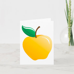 Carte Pomme dorée Fruit jaune brillant