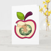 Carte Pomme dormant de chenille (Fleur jaune)