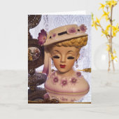 Carte Pomme Lady Head Vase Fleurs de parfum Bouteille (Fleur jaune)
