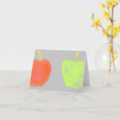 Carte Pommes d'aquarelle (Fleur jaune)