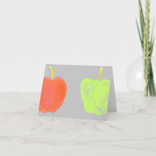 Carte Pommes d'aquarelle
