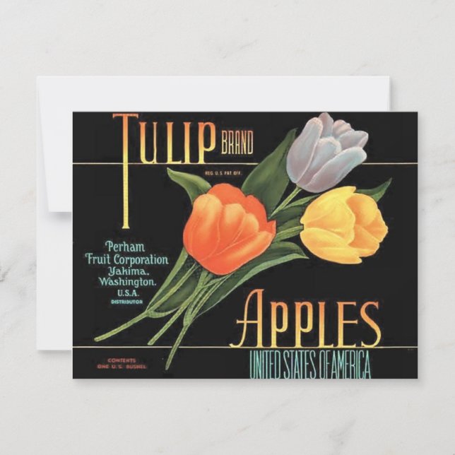 Carte Pommes tulipes (Devant)