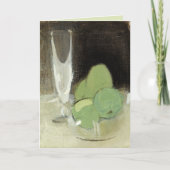 Carte Pommes vertes et verre de champagne, H.Schjerfbeck (Devant)