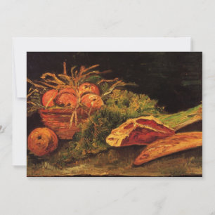 Carte Pommes, viande et un pain de Vincent van Gogh