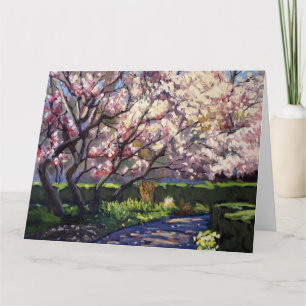 Carte Pommiers dans la peinture en fleurs