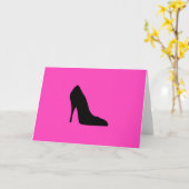 Carte Pompes noires et roses (Fleur jaune)