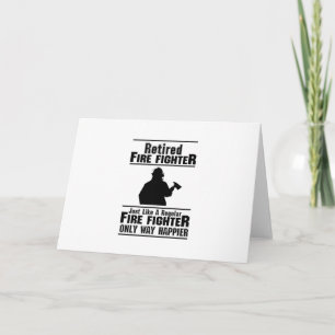 Carte Pompier à la retraite Pompier homme chef Funny cad