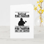 Carte Pompier à la retraite Pompier homme chef Funny cad (Fleur jaune)