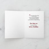 Carte Pompier Bénédiction de Noël Merci Emblème (Intérieur)