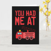 Carte Pompier Camion Enfants Pompier Anniversaire (Fleur jaune)