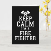 Carte Pompier drôle Garder son calme Pompier Papa drôle (Fleur jaune)