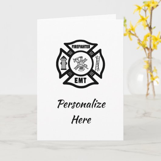 Carte Pompier EMT (Fleur jaune)