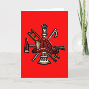 Carte Pompier incendie et Secourir le service Emblem