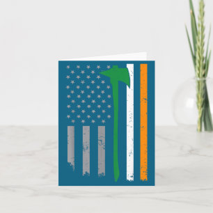 Carte Pompier Irlandais Drapeau Américain Cool St Patric