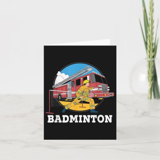 Carte Pompier Jouer Badminton pompier Sp (Devant)