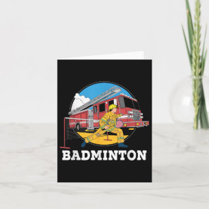 Carte Pompier Jouer Badminton pompier Sp