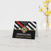 Carte Pompier Retraite Service d'incendie pompier (Fleur jaune)