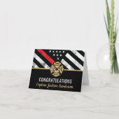 Carte Pompier Retraite Service d'incendie pompier (Devant)