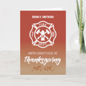 Carte Pompier Thanksgiving Bénédictions Merci (Devant)