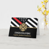 Carte Pompiers Drapeau Pompiers Retraite (Fleur jaune)