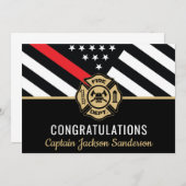 Carte Pompiers Drapeau Pompiers Retraite (Devant / Derrière)