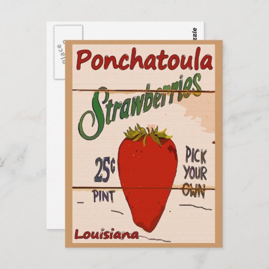 Carte Ponchatoula Strawberries (Devant / Derrière)