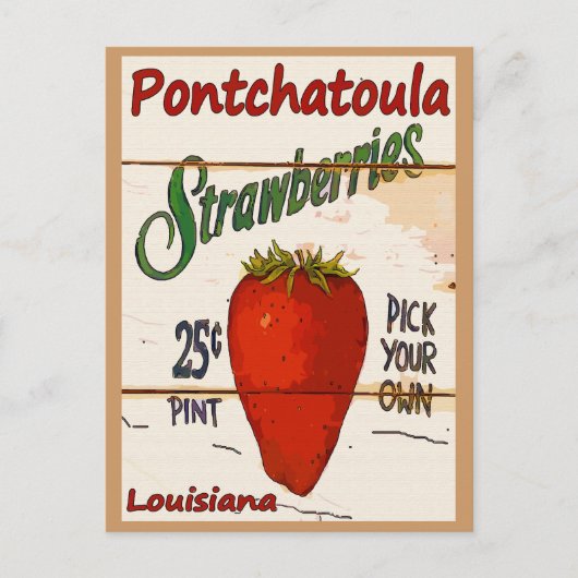Carte Ponchatoula Strawberries (Devant)