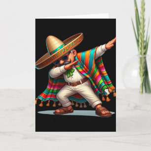 Carte Poncho Mexicain Dabbing Cinco De Mayo Hommes Garço