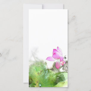 Carte POND LOTUS l Peinture à pinceau chinoise