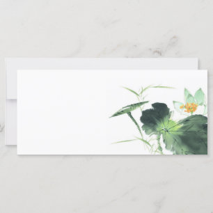 Carte POND LOTUS PAIX l Peinture chinoise pinceau art