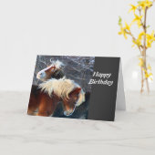 Carte poney (Fleur jaune)