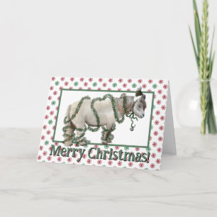 Carte Poney de Noël