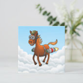 Carte Poney Fusée Volant (Debout devant)
