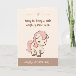 Carte Poney Mignon Désolé d'être un peu Voisin-ty