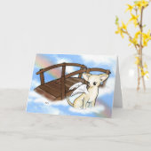 Carte Pont Arc-en-ciel Chihuahua #2 (Fleur jaune)