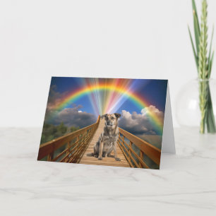 Carte Pont arc-en-ciel Mémorial pour animaux Perte Perso