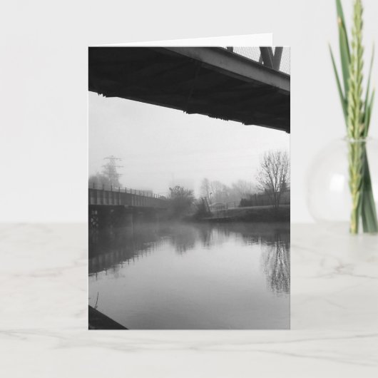 Carte Pont au-dessus de l'eau préoccupée (Devant)