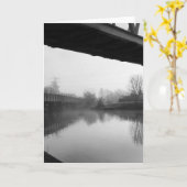 Carte Pont au-dessus de l'eau préoccupée (Fleur jaune)