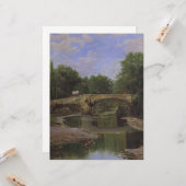 Carte Pont au-dessus d'une rivière en Espagne (Devant/Arrière en situation)