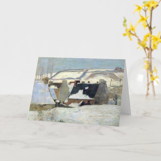 Carte Pont-Aven sous la neige | Paul Gauguin (Fleur jaune)